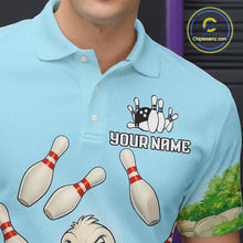 Load image into Gallery viewer, Personalized Funny Duck Bowling Team Shirt for Men Bowling Jersey Performance Polo &amp; 1/4-Zip QZT45