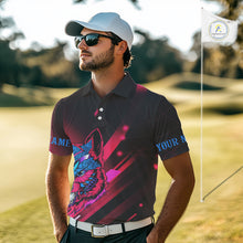 Load image into Gallery viewer, Funny Pink Wolf Golf Polo Shirt For Men Custom Golf Ball Team Jersey Mens Golf League Shirt Golf Gifts NHN0056