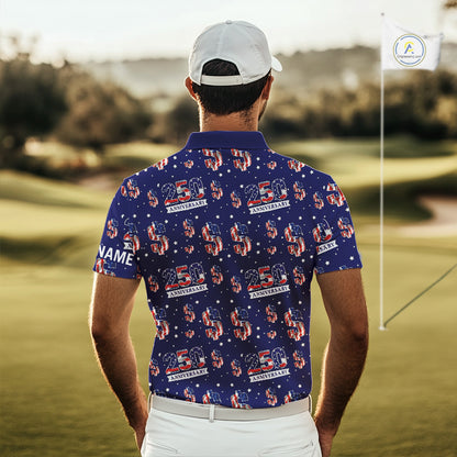 USA 250th Anniversary Mens Golf Polo Shirt Custom Patriotic American Flag Independence Team Golf Tops NHN0235
