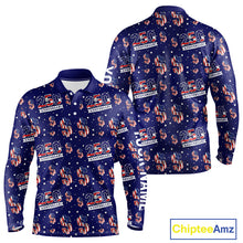 Load image into Gallery viewer, USA 250th Anniversary Long Sleeve Golf Polo Shirt Custom Patriotic American Flag Team Golf Tops NHN0235