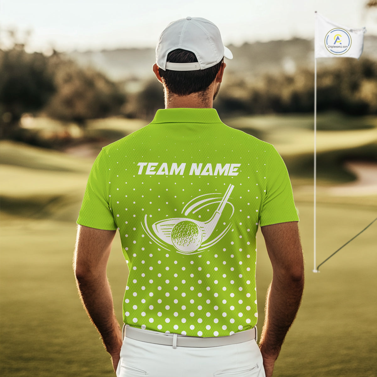 Funny Alligator Golf Polo Shirt For Men Custom Name Green Mens Golf Apparel Funny Golf Gifts NHN0104