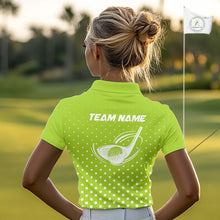 Load image into Gallery viewer, Funny Alligator Golf Polo Shirt For Women Custom Name Green Ladies Golf Apparel Funny Golf Gifts NHN0104