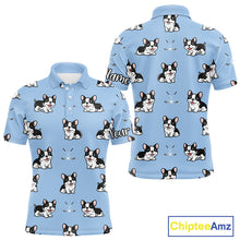 Load image into Gallery viewer, Mens Golf Polo Shirt Custom Funny French Bulldog Team Mens Golf Tops, Dog Lover Gift NHN0212