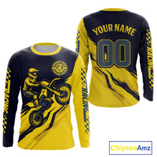 Load image into Gallery viewer, Yellow Motocross Jersey Custom for Men Women Kid Dirt Bike Shirts Motorcycle Shirt XM434