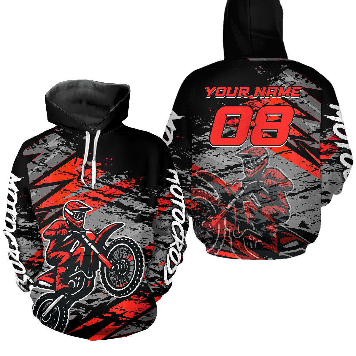 Custom Motocross Hoodie Men Women Adult Dirt Bike Hoodie Off road Racing Shirt MH415