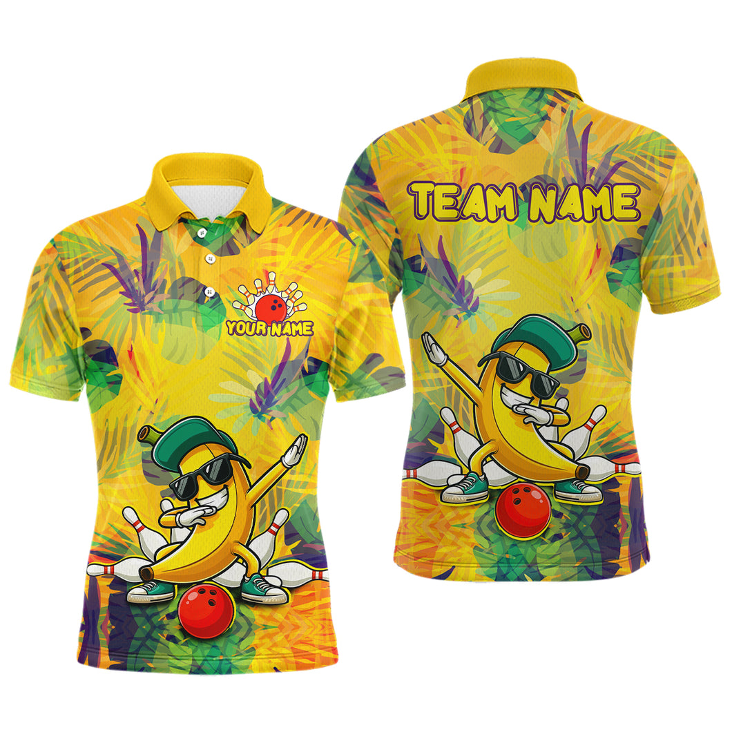 Funny Banana Bowling Shirts Team Men Women Bowling Jerseys Bowling Polo 1/4 Zip MBL213