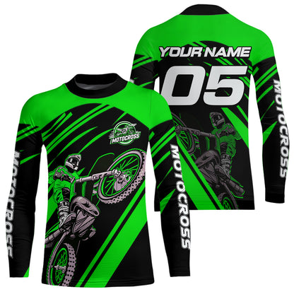 Green Custom Motocross Jersey for Men Women Kid Dirt Bike Shirts Motorcycle Shirt XM456