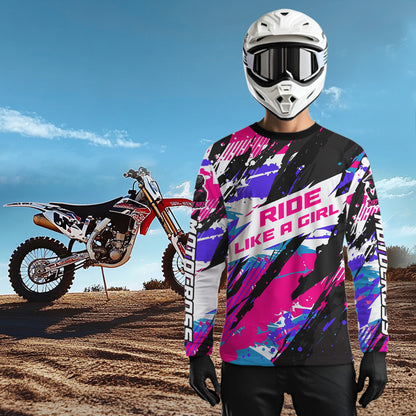 Custom Pink Motocross Racing Jersey Women Kid Men Adult Dirt Bike Off road Shirt XM469