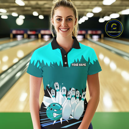 Custom Bowling Shirts for Women Men Bowling Jersey Polo & 1/4 Zip Shirt for Team MBL221