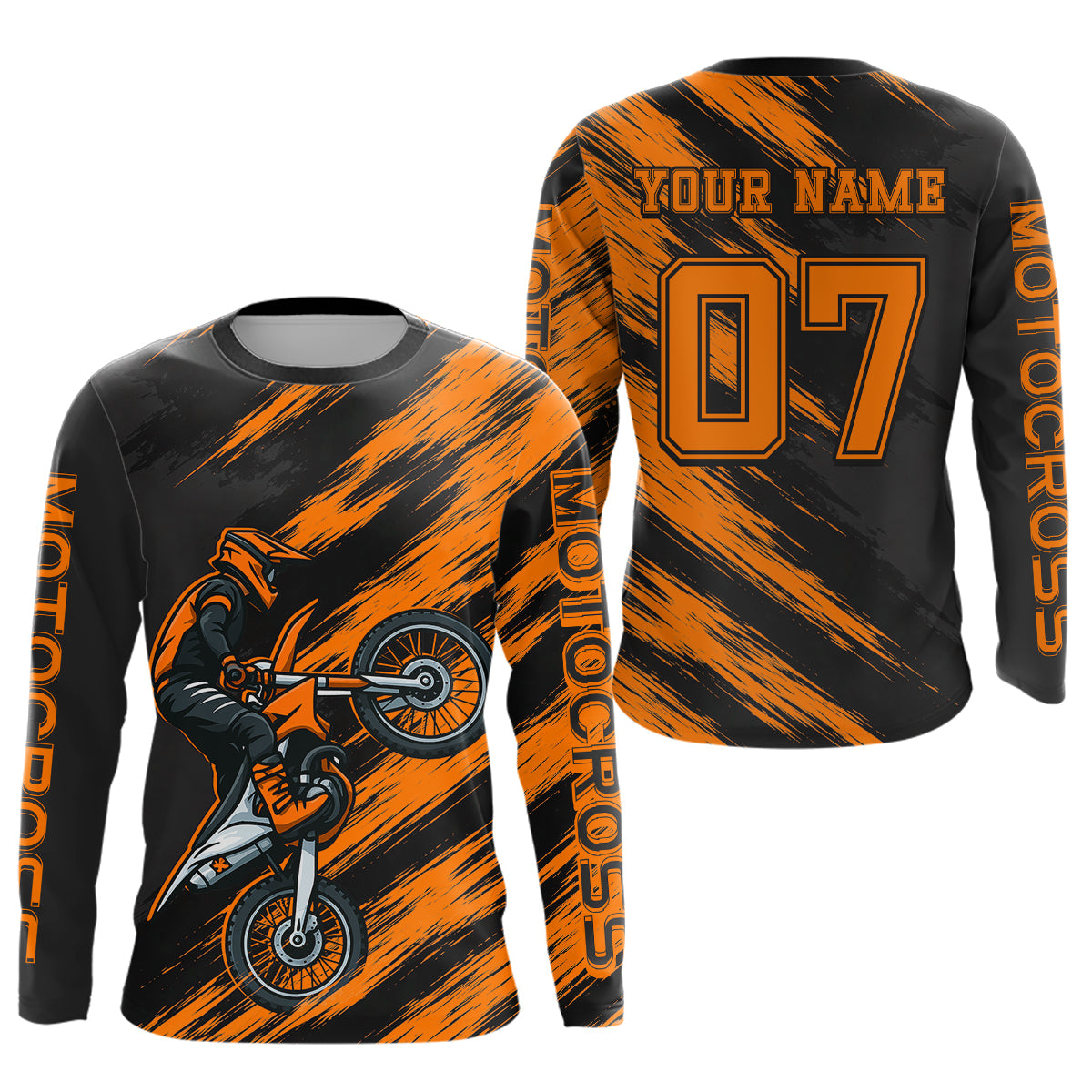 Orange Motocross Jersey Men Kid Women Dirt Bike Jersey Custom Motorcycle Riding Shirt XM483