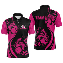 Load image into Gallery viewer, Pink Wolf Bowling Shirts for Team Men Women Custom Wolf Bowling Jerseys for Couples MBL197