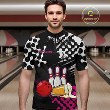 Load image into Gallery viewer, Pink Beer Bowling Shirts for Team Women Men Beer Bowling Polo&amp;1/4 Zip Bowl League MBL255