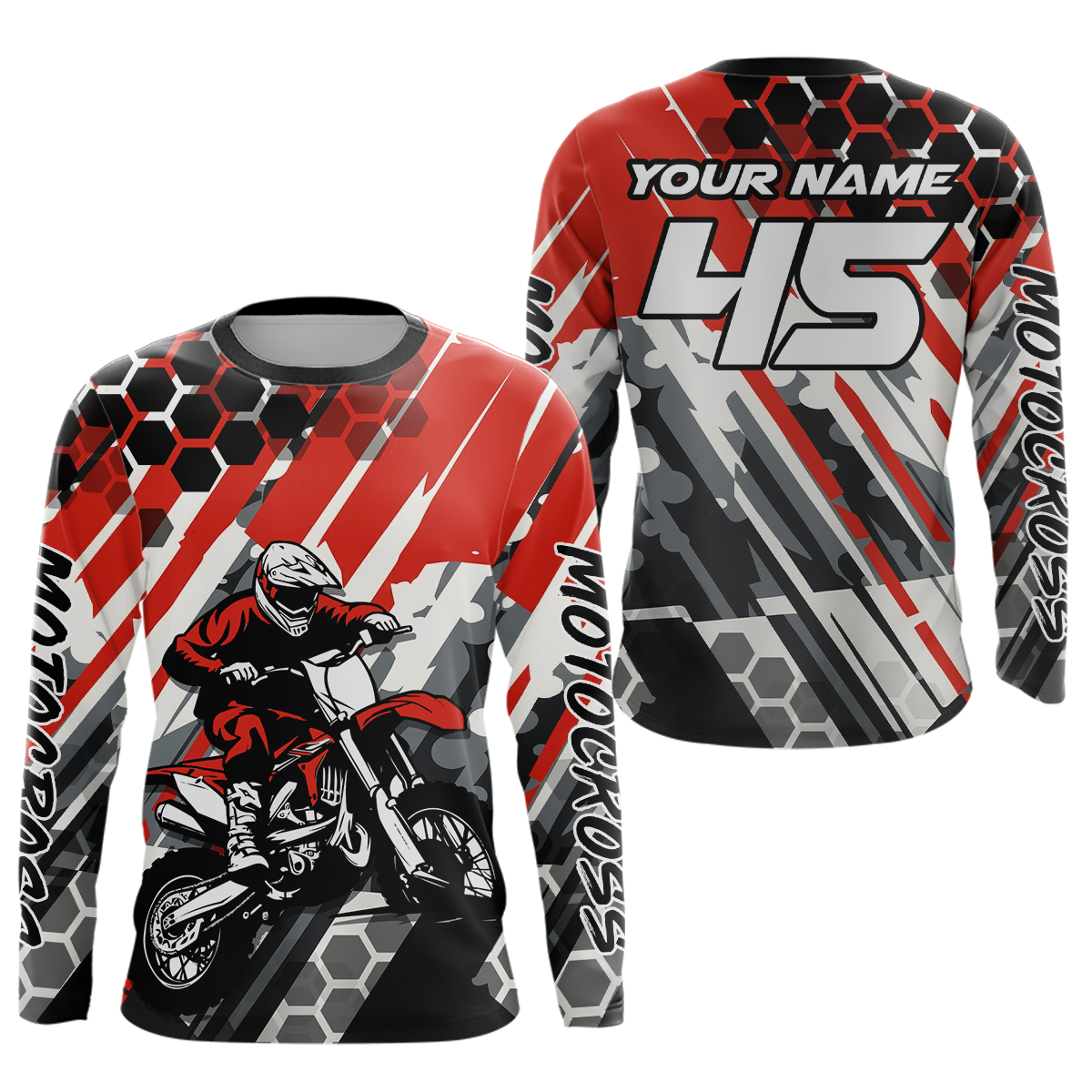 Red Motocross Racing Jersey Kid Women Men Custom Dirt Bike Shirts Riding Shirt XM423