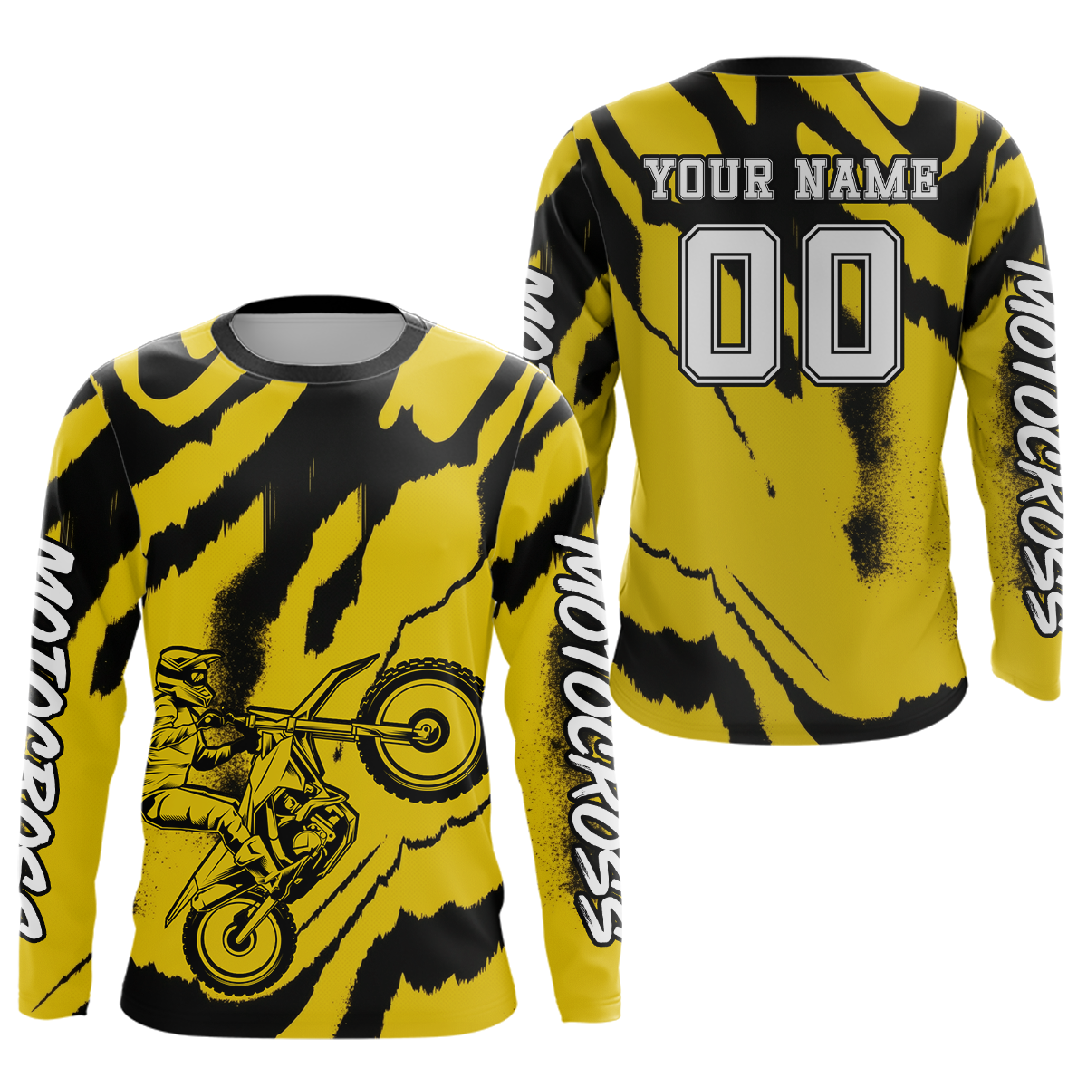 Yellow Motocross Jersey for Kid Women Men Custom Dirt Bike Shirts Moto Racing Shirt XM428