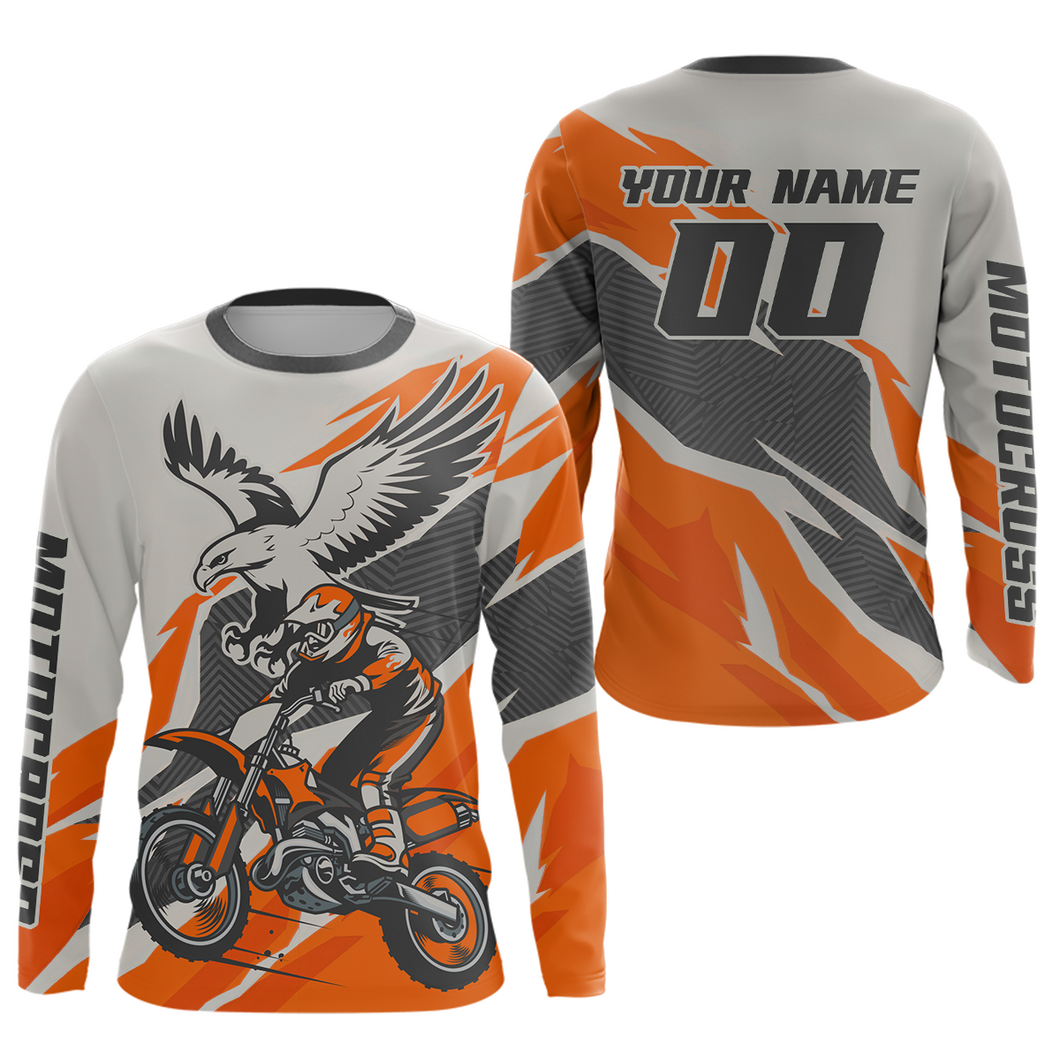 Orange Eagle Custom Motocross Jersey Men Women Kid Dirt Bike Shirts Motorcycle Shirt XM435