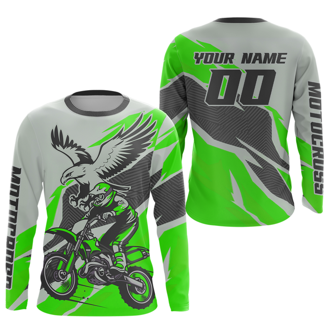Green Eagle Custom Motocross Jersey Men Women Kid Dirt Bike Shirts Motorcycle Shirt XM435