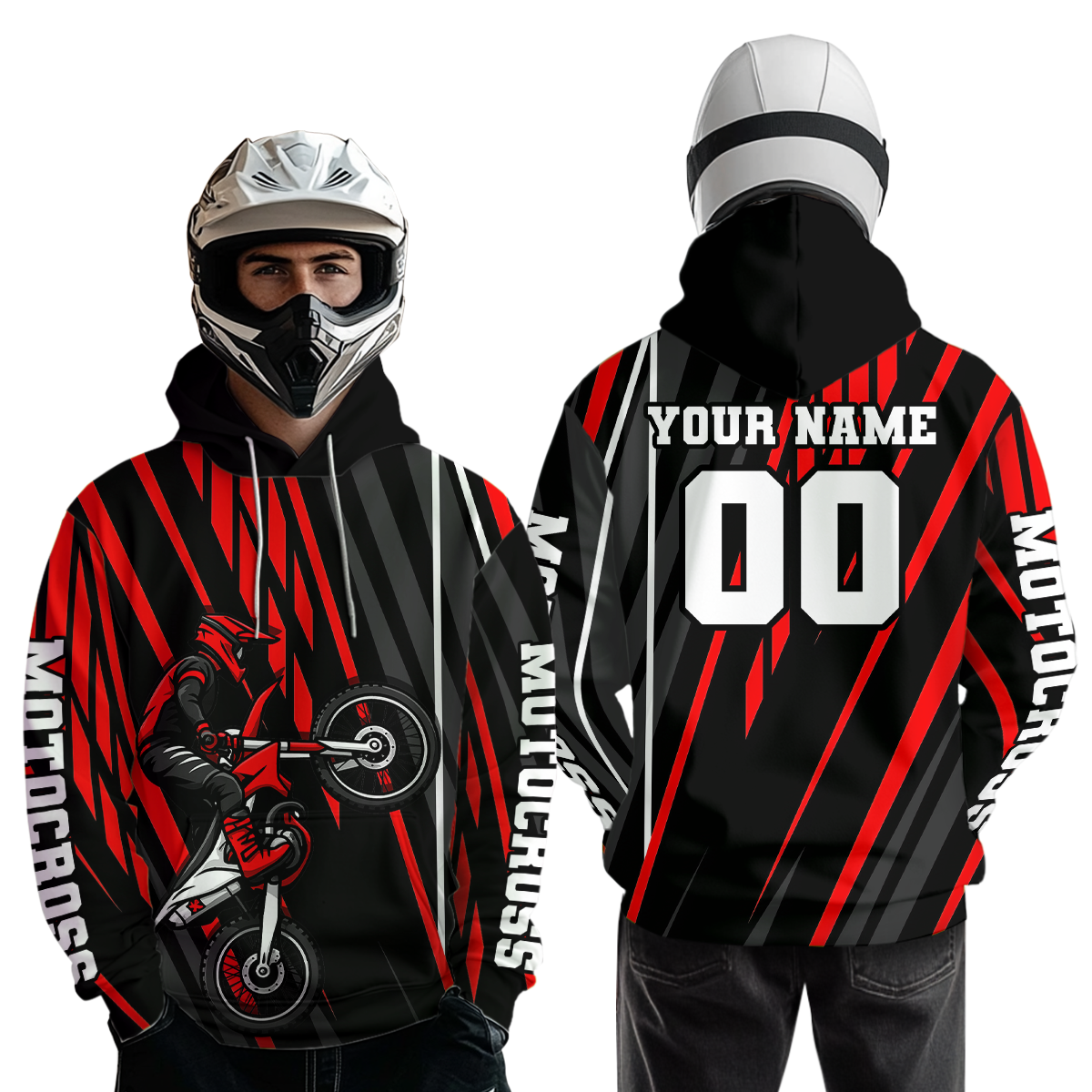 Custom Motocross Racing Hoodie for Men Women Adult Dirt Bike Hoodie Riding Shirt MH461