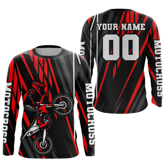 Red Custom Motocross Jersey for Men Women Kid Dirt Bike Shirts Moto Racing Shirt XM461