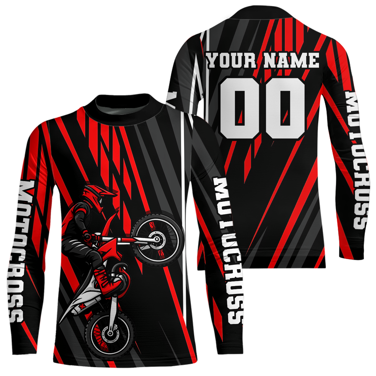 Red Custom Motocross Jersey for Men Women Kid Dirt Bike Shirts Moto Racing Shirt XM461