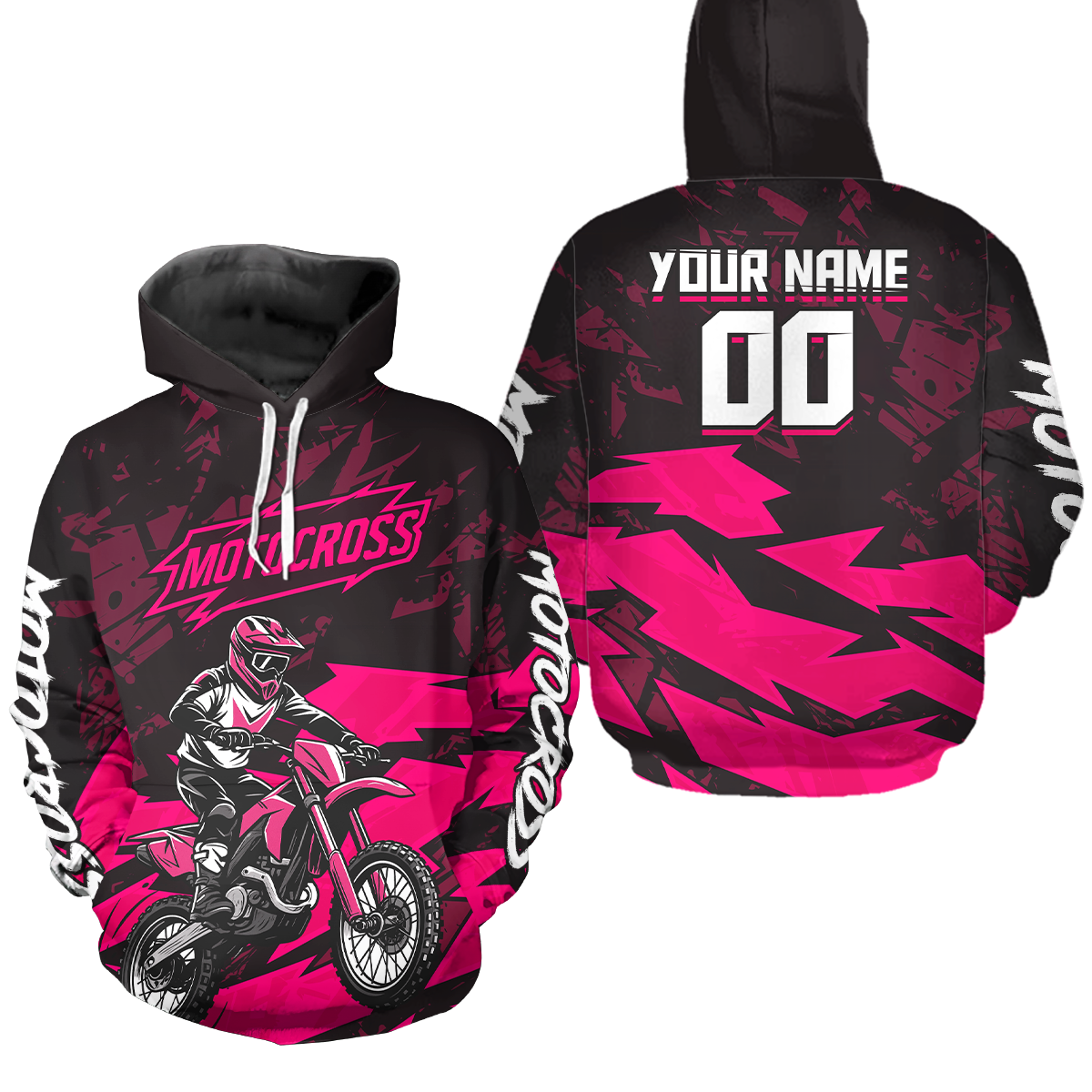 Custom Motocross Hoodie for Adult Men Women Dirt Bike Racing Hoodie Riding Shirt MH468