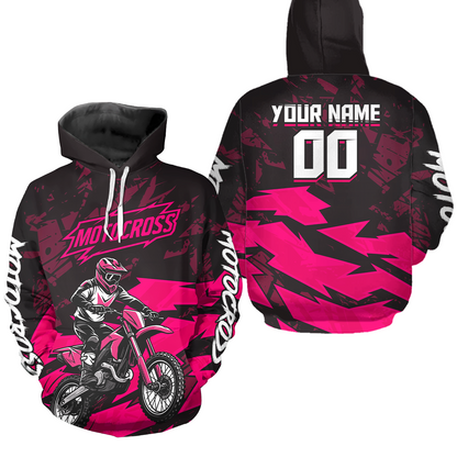 Custom Motocross Hoodie for Adult Men Women Dirt Bike Racing Hoodie Riding Shirt MH468