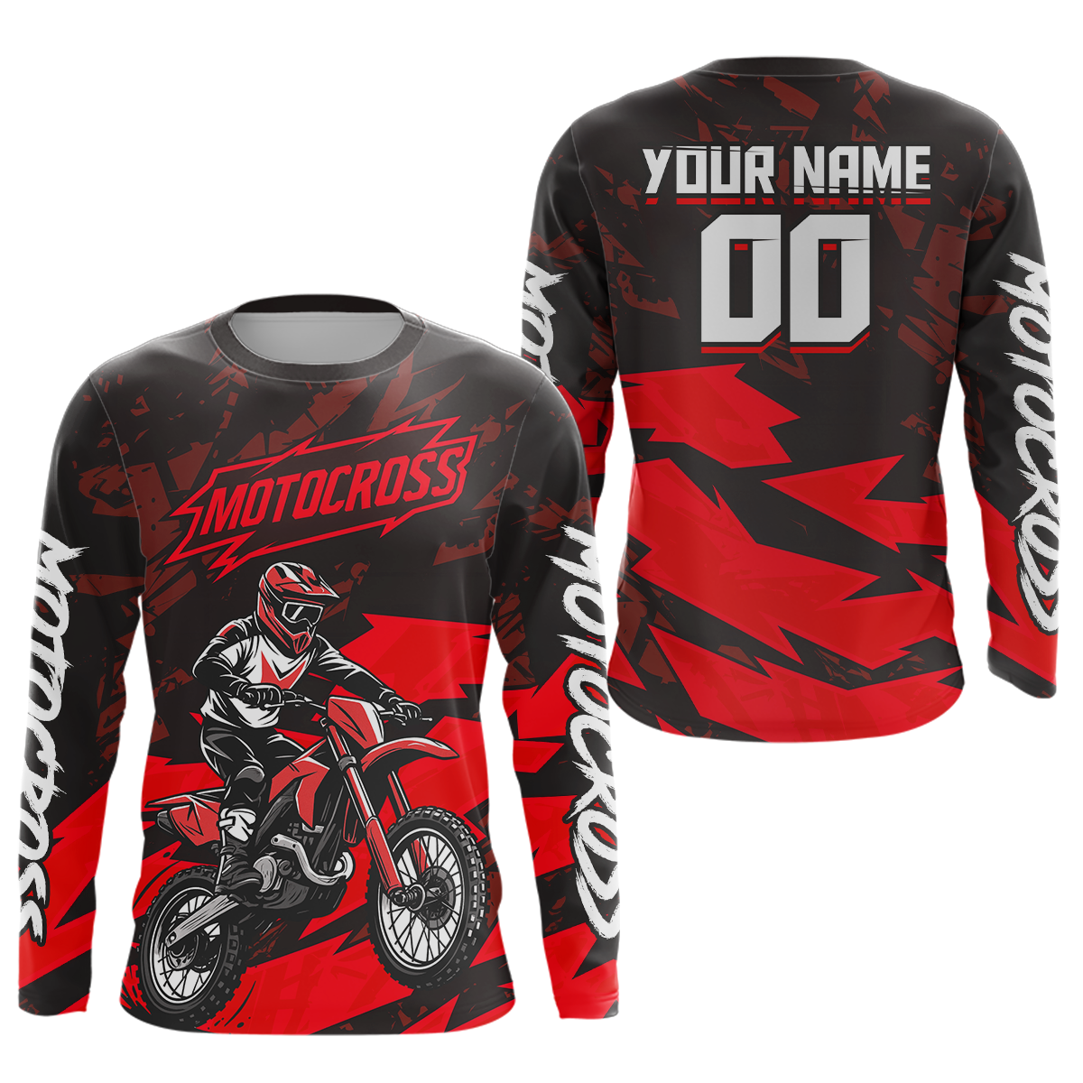 Red Custom Motocross Racing Jersey Men Women Kid Dirt Bike Shirts Off road Shirt XM468