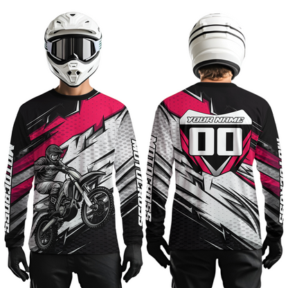 Pink Motocross Jersey for Men Kid Women Dirt Bike Jersey Youth Motorcycle Riding Shirt XM487