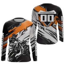 Load image into Gallery viewer, Orange Motocross Jersey for Men Kid Women Dirt Bike Jersey Youth Motorcycle Riding Shirt XM487