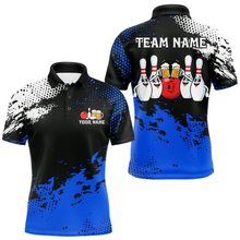 Load image into Gallery viewer, Blue Funny Beer Bowling Shirts for Team Women Men Bowling Polo&amp;1/4 Zip Bowl League MBL254