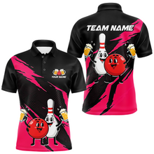 Load image into Gallery viewer, Pink Funny Beer Bowling Shirts Beer Bowling Jersey Team Women Men Bowl League MBL258