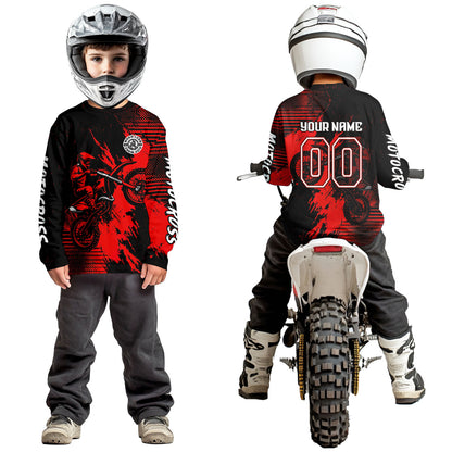 Red Motocross Jersey Custom Dirt Bike Shirts Men Kid Women Motorcycle Jersey XM419