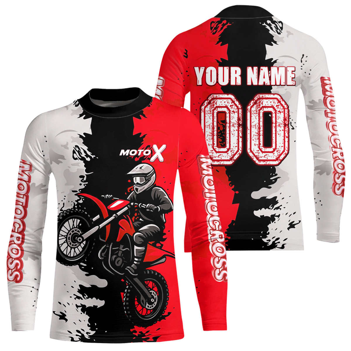 Red Motocross Racing Jersey Custom Dirt Bike Shirts Men Kid Women Jersey XM420