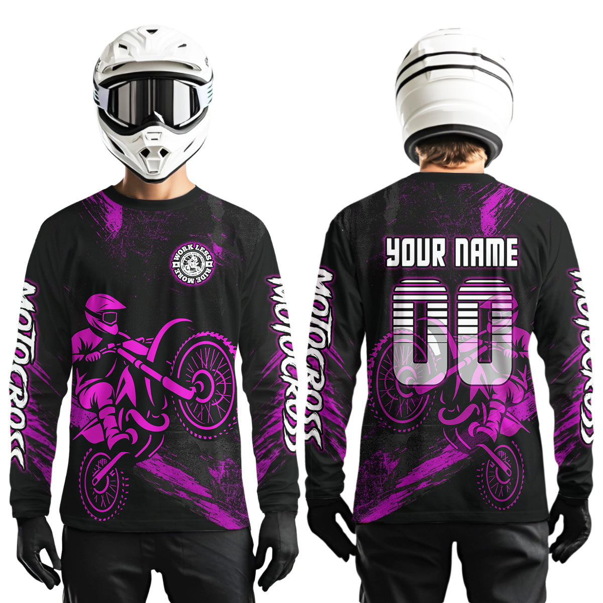 Purple Motocross Jersey for Kid Women Men Custom Dirt Bike Shirts Moto Racing Shirt XM427