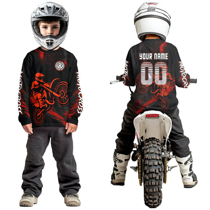 Orange Motocross Jersey for Kid Women Men Custom Dirt Bike Shirts Moto Racing Shirt XM427
