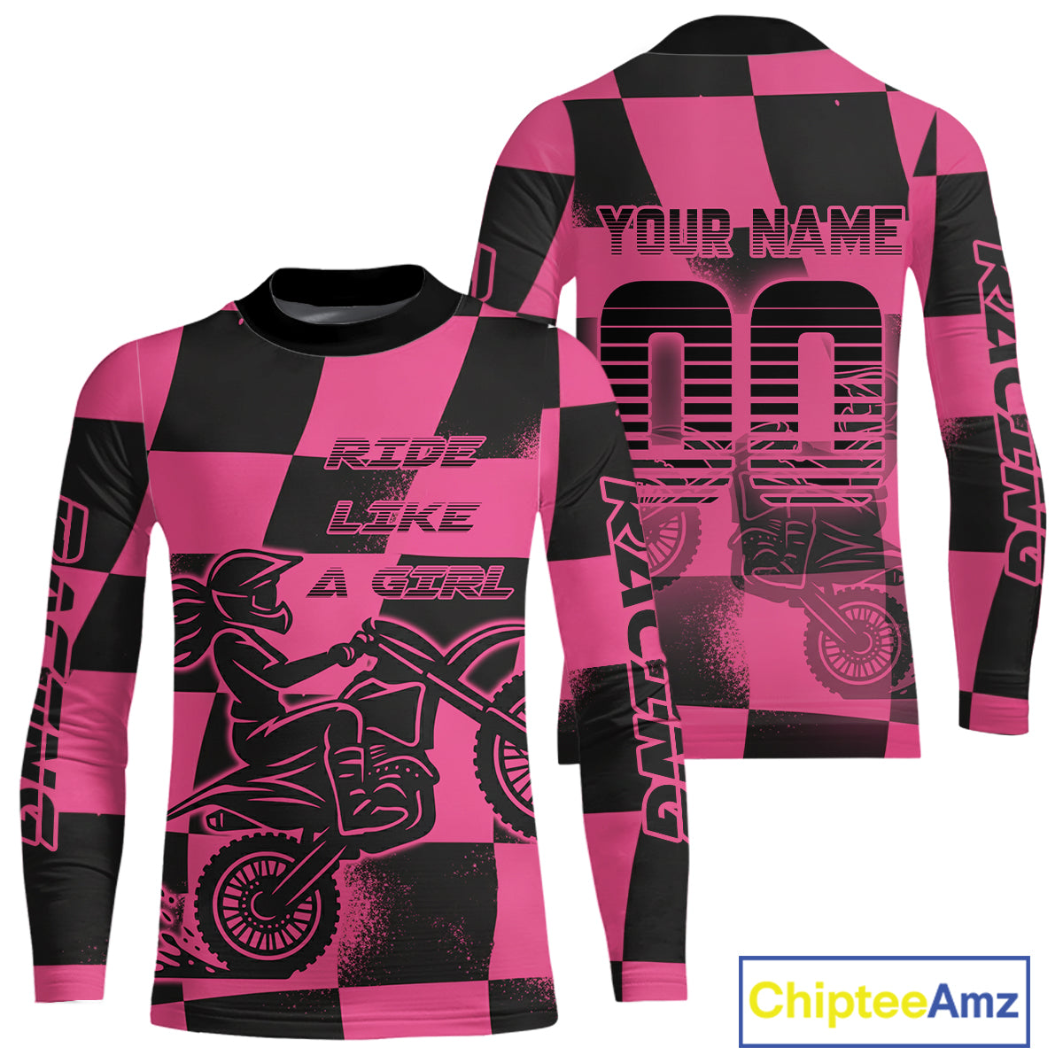 Pink Motocross Jersey for Women Kid Girl Custom Dirt Bike Shirts Motorcycle Racing Shirt XM431