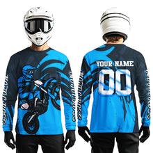 Load image into Gallery viewer, Blue Motocross Jersey Custom for Men Women Kid Dirt Bike Shirts Motorcycle Shirt XM436