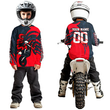 Load image into Gallery viewer, Red Motocross Jersey Custom for Men Women Kid Dirt Bike Shirts Motorcycle Shirt XM436