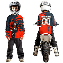 Load image into Gallery viewer, Orange Motocross Jersey Custom for Men Women Kid Dirt Bike Shirts Motorcycle Shirt XM436