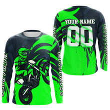 Load image into Gallery viewer, Green Motocross Jersey Custom for Men Women Kid Dirt Bike Shirts Motorcycle Shirt XM436