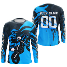 Load image into Gallery viewer, Blue Motocross Jersey Custom for Men Women Kid Dirt Bike Shirts Motorcycle Shirt XM436