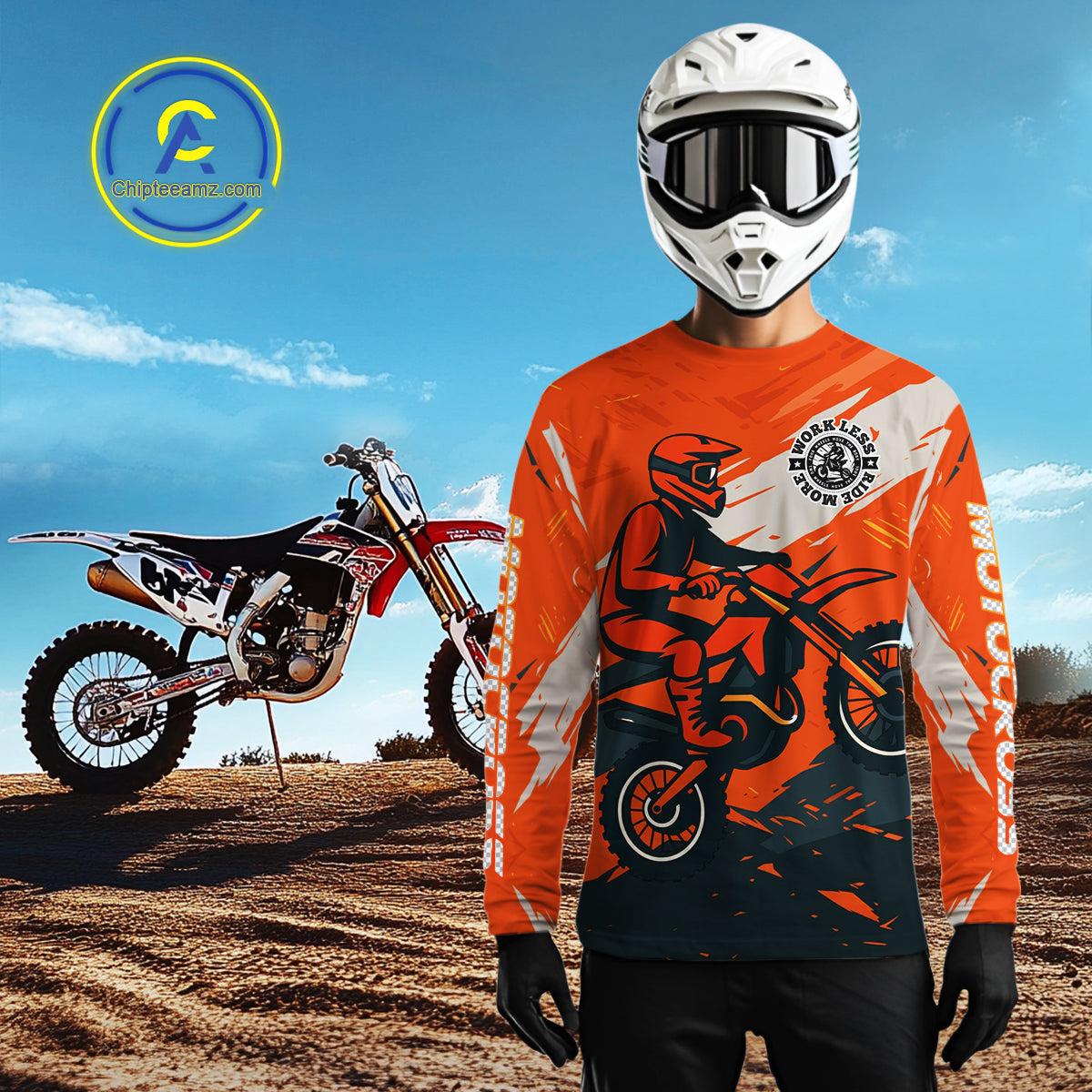 Orange Motocross Jersey Custom for Men Women Kid Dirt Bike Motorcycle Racing Shirt XM451