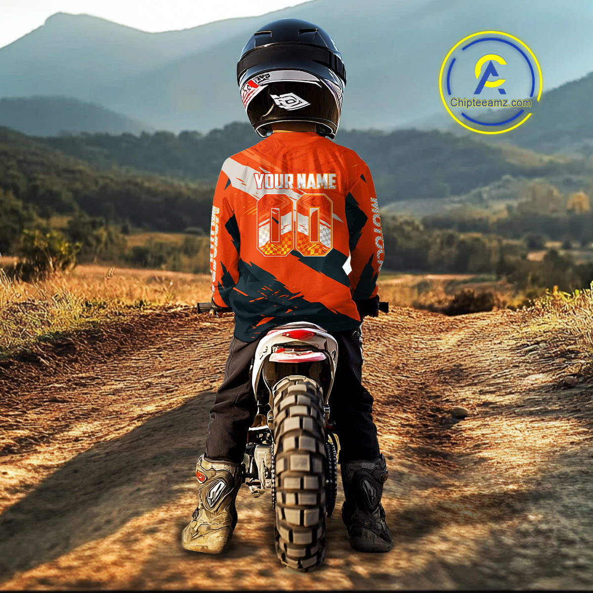 Orange Motocross Jersey Custom for Men Women Kid Dirt Bike Motorcycle Racing Shirt XM451