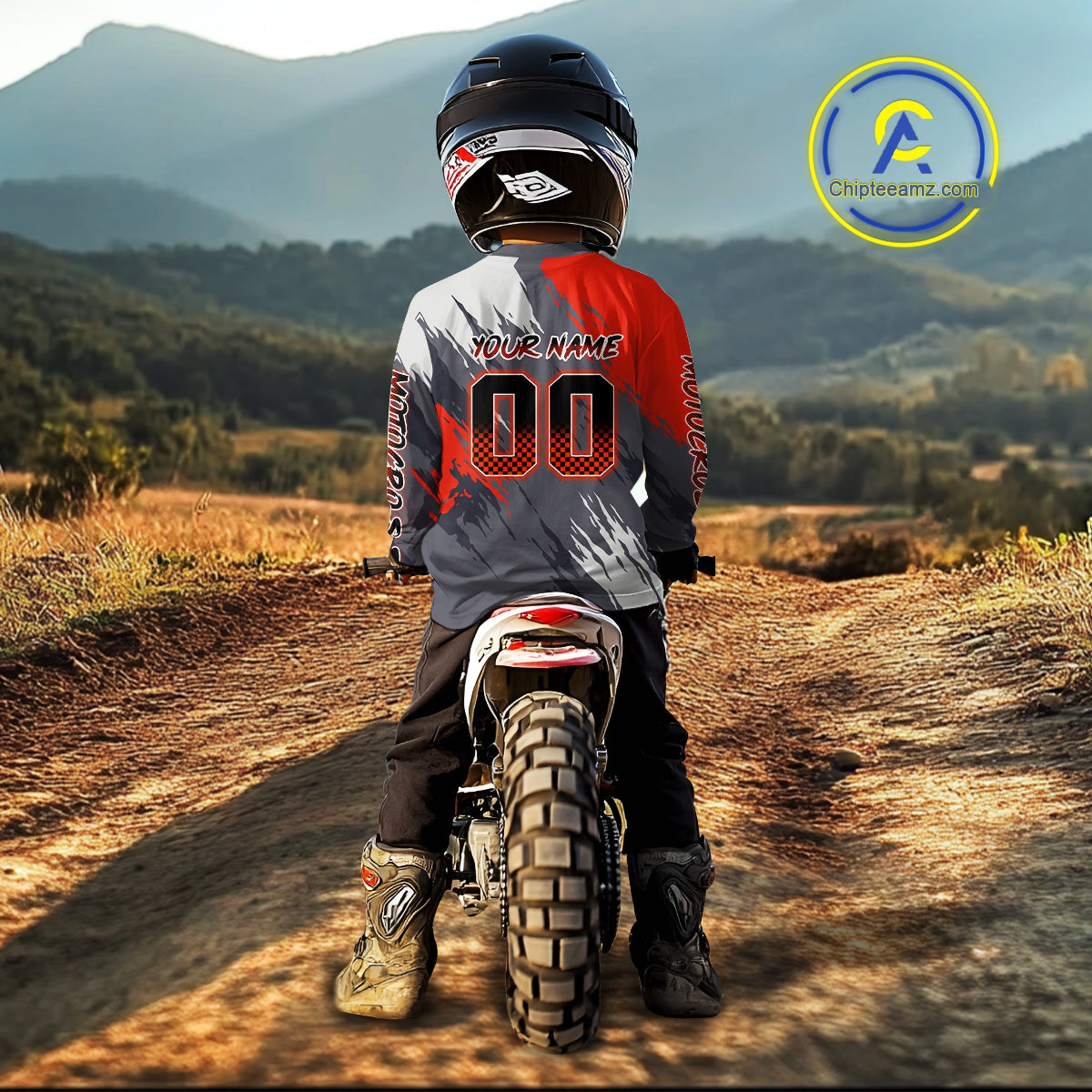 Red and Grey Custom Motocross Jersey Men Women Kid Dirt Bike Shirts Motorcycle Shirt XM459