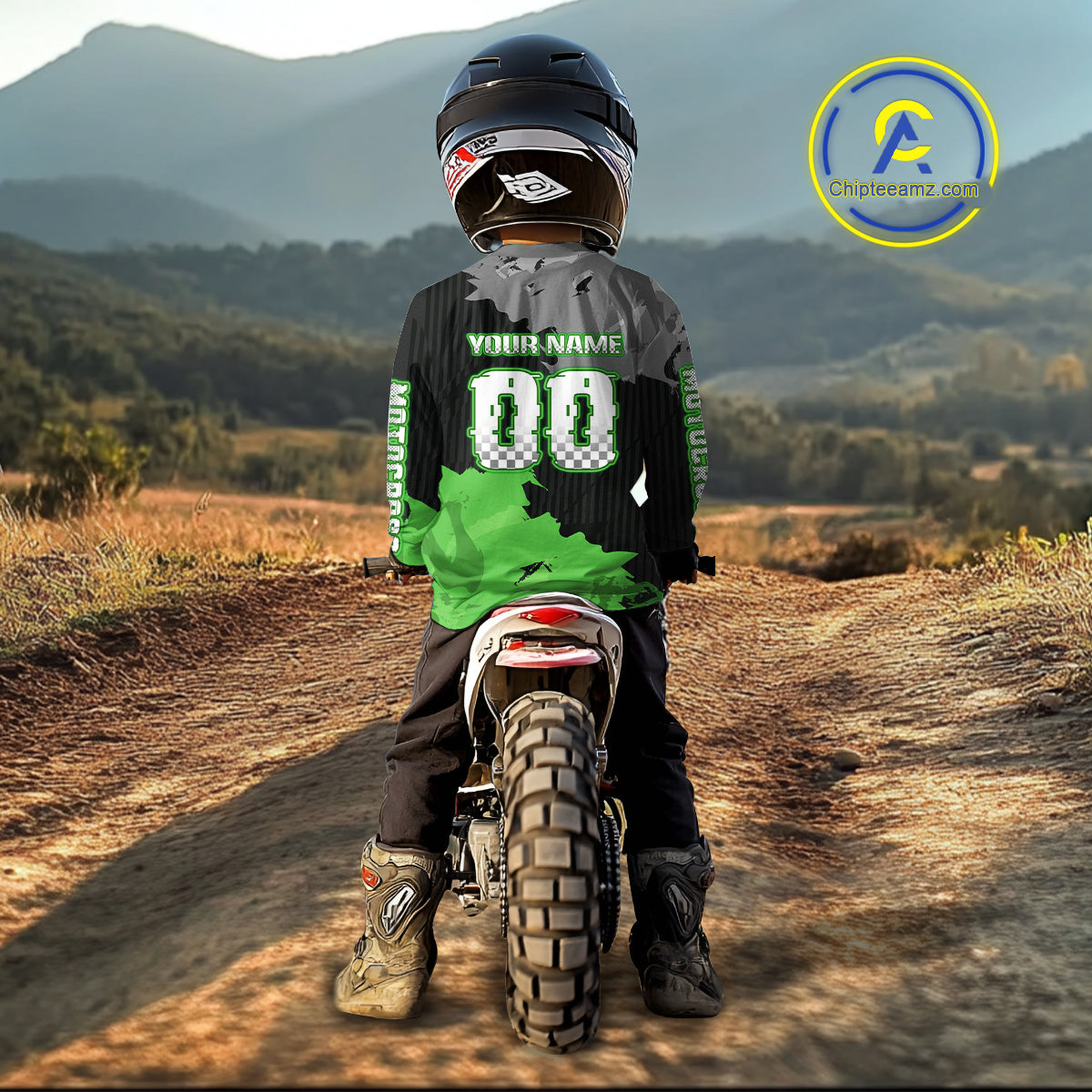 Green Custom Motocross Racing Jersey for Kid Men Women Dirt Bike Shirts Moto Shirt XM478
