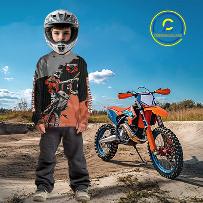 Orange Custom Motocross Racing Jersey for Kid Men Women Dirt Bike Shirts Moto Shirt XM478