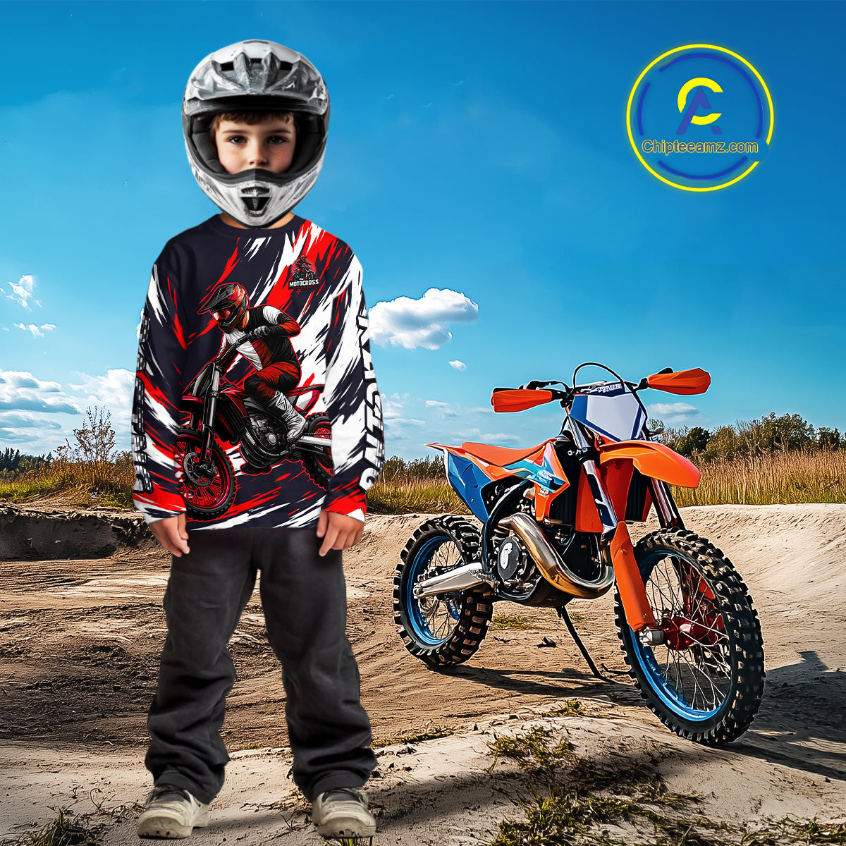 Custom Motocross Jersey for Men Kid Women Dirt Bike Jersey Red&Black Riding Shirt XM481