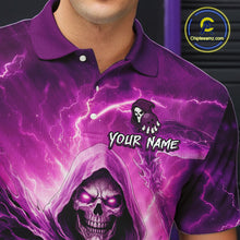 Load image into Gallery viewer, Pink Bowling Shirts for Team Women Men Custom Death Bowling Jersey Bowl League MBL248