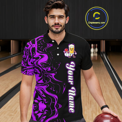 Funny Beer Bowling Shirts Team Women Men Custom Purple Bowling Jersey for Bowler MBL250
