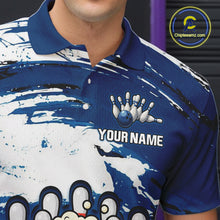 Load image into Gallery viewer, Blue Funny Beer Bowling Shirts for Women Men Team Bowling Polo&amp;1/4 Zip Bowl League MBL253