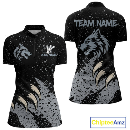 Grey Wolf Bowling Shirts for Team Men Women Custom Bowling Jerseys for Bowlers MBL205